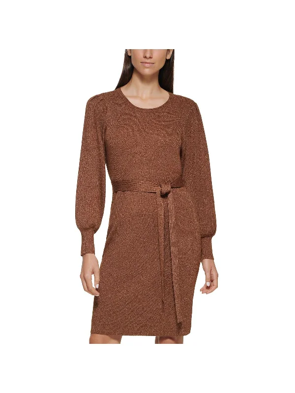 ladies-midi-dress-photo-prance-Womens Metallic Midi Sweaterdress