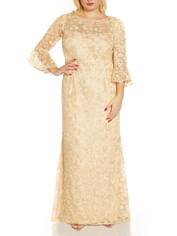 ladies-maxi-dress-sale-sweep-Plus Womens Soutache Maxi Evening Dress