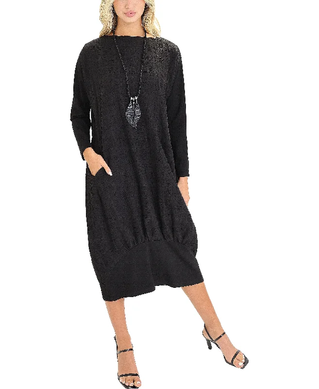 ladies-midi-dress-maternity-majesty-Bubble Midi Knit Dress