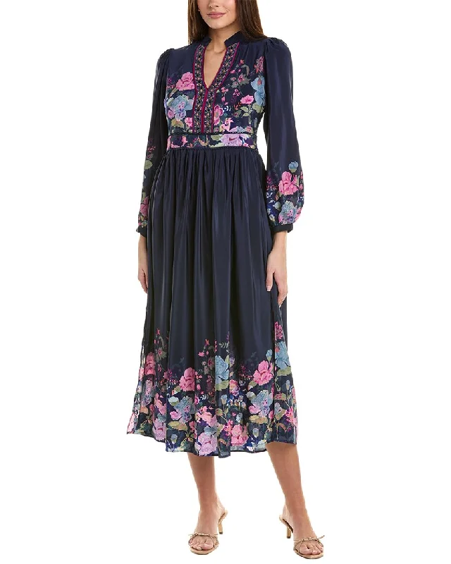 ladies-maxi-dress-animal-allure-Johnny Was Valeria Silk Maxi Dress