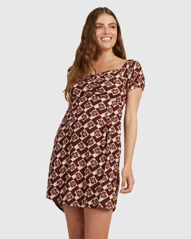 Women's mini dress fold glow -Aloha Sessions Mini