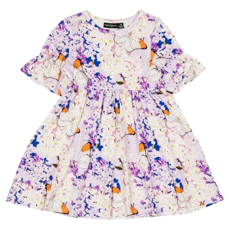 ladies-floral-dress-festival-fawn-FLORAL RUFFLE DRESS