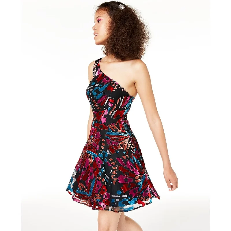 Women's party dress tie dye -City Studios Women's Velvet Mini Cocktail And Party Dress Black Size 1