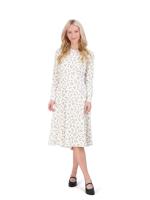 ladies-floral-dress-fresh-fable-Ginger White Floral Print Dress