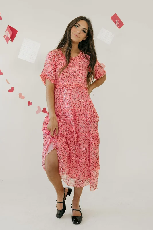 ladies-floral-dress-loose-luster-Forever Yours Dress-Pink Floral