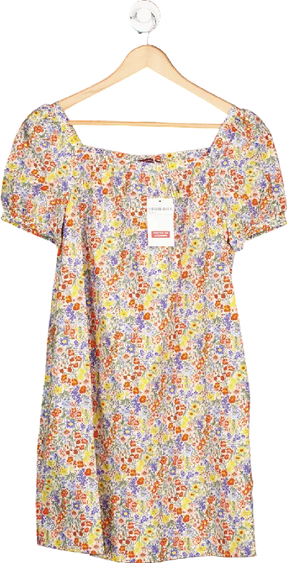 ladies-floral-dress-slit-sprinkle-Comptoir Des Cotonniers Floral Prairie Gardenia Dress EU 38 UK 10