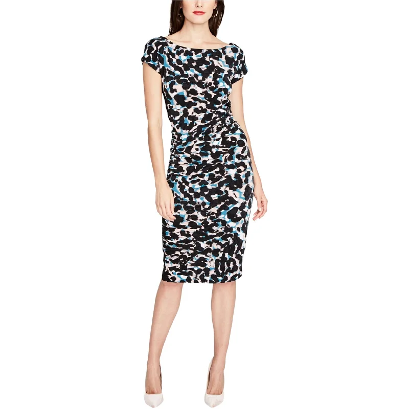 Women's bodycon dress mesh chic -Rachel Roy Womens Ruched Bodycon Dress