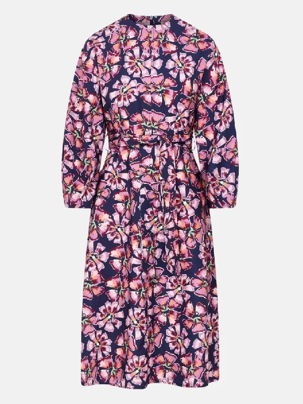 ladies-floral-dress-trendy-tulip-Maeve Dress Navy & Pink Floral