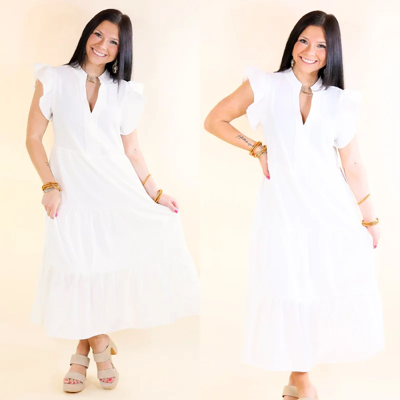 ladies-midi-dress-crimson-calm-Magnolia Morning Ruffle Cap Sleeve Tiered Midi Dress in White