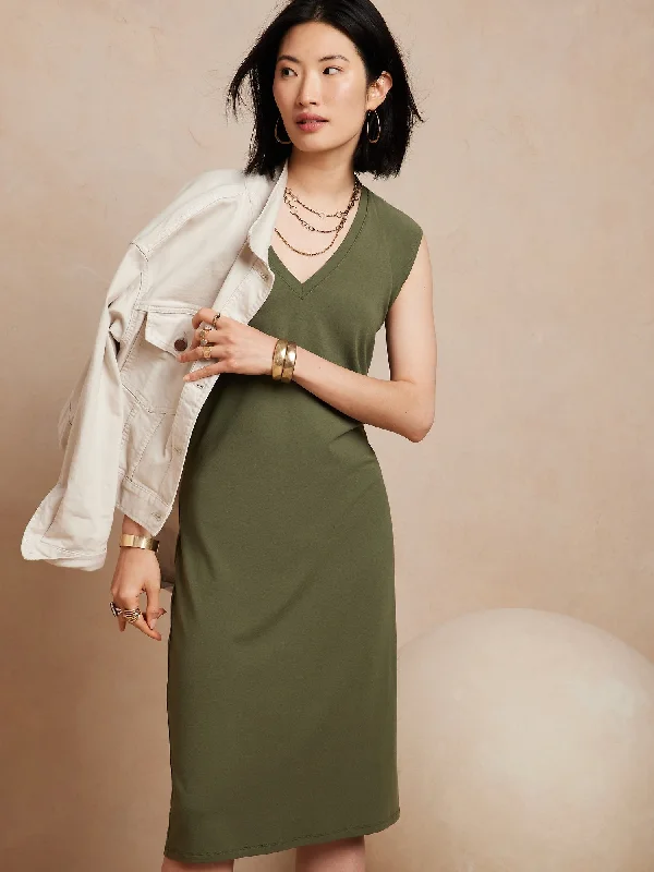 ladies-midi-dress-sage-sway-T-Shirt Midi Dress