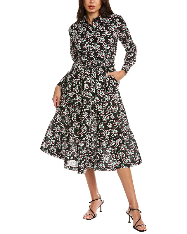 ladies-maxi-dress-girls-glow-Boden Tiered Maxi Shirt Dress