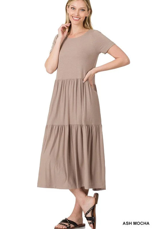 ladies-maxi-dress-buttoned-bliss-Spring Into Comfort Maxi Dress- Mocha