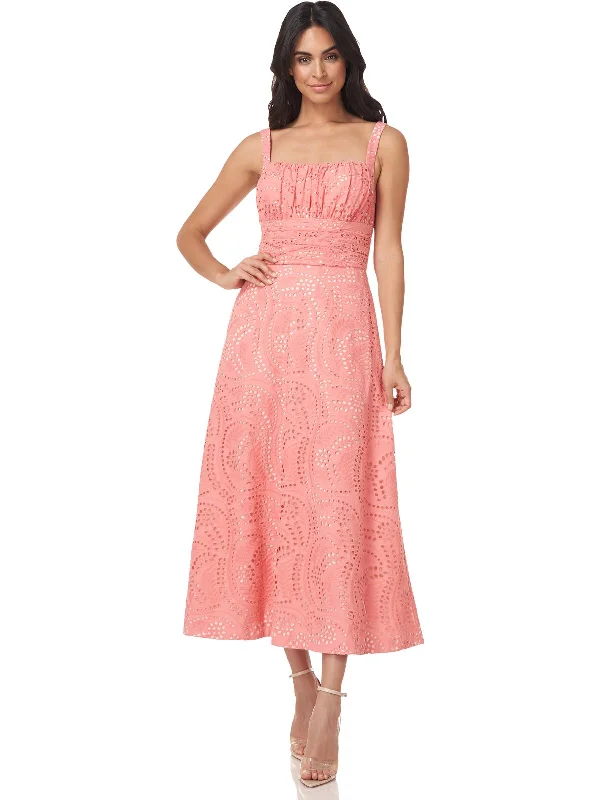 Women's party dress summer -Coty Womens Eyelet Maxi Cocktail and Party Dress