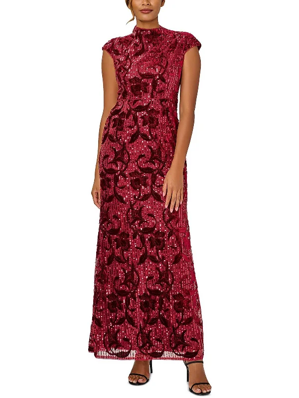 ladies-maxi-dress-viral-vibe-Womens Embroidered Maxi Evening Dress