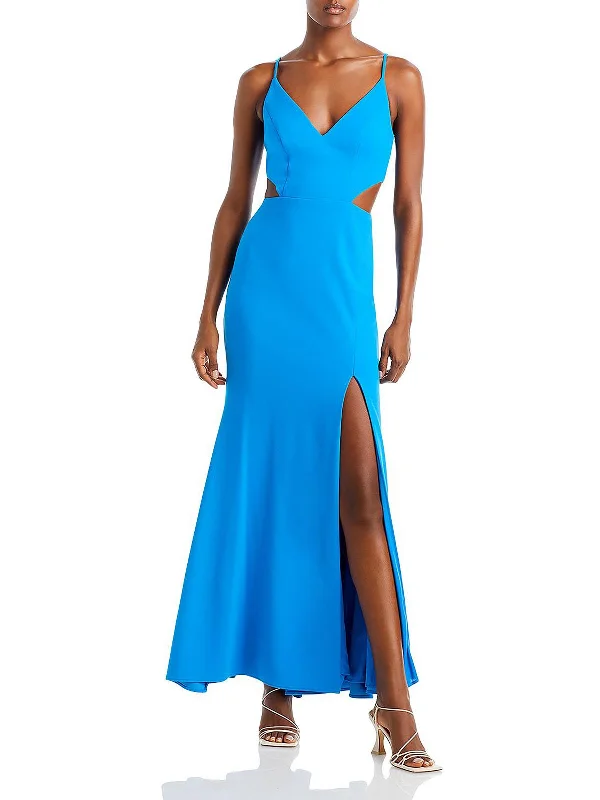 ladies-maxi-dress-versatile-vibe-Womens Side Slit Maxi Evening Dress