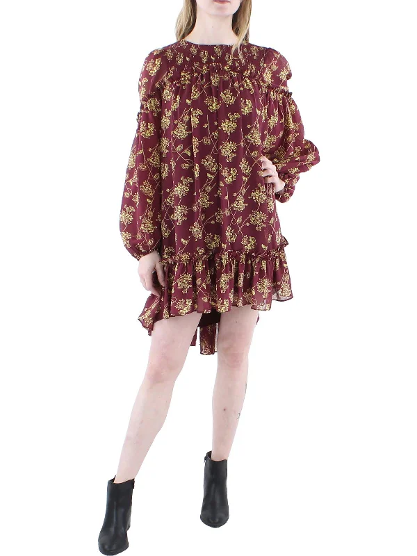 ladies-floral-dress-glam-glow-Zola Womens Chiffon Floral Shift Dress