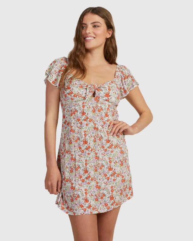 Women's mini dress lax flair -Womens Oceanview Mini Dress Dress