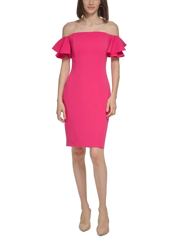 Women's party dress sexy -Womens Crepe Mini Cocktail And Party Dress