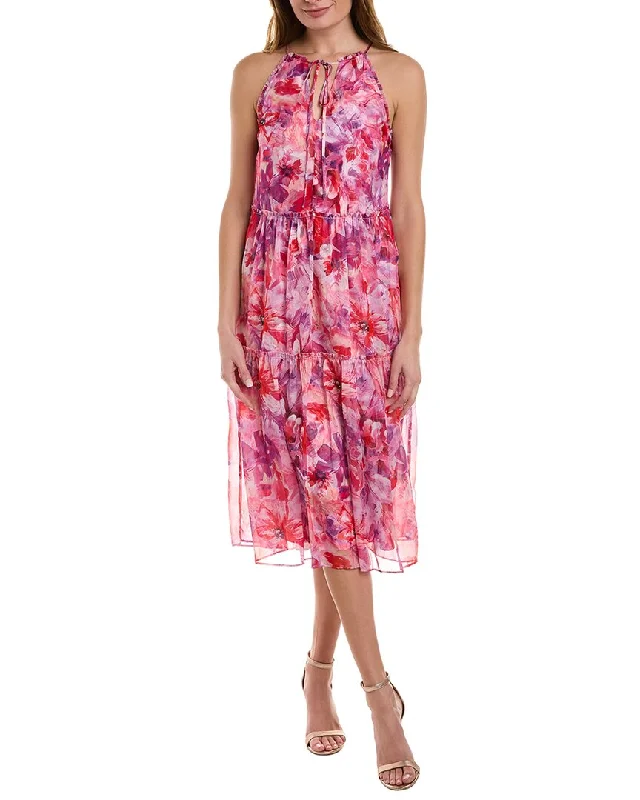 ladies-midi-dress-dance-drape-Marchesa Notte Floral Midi Dress