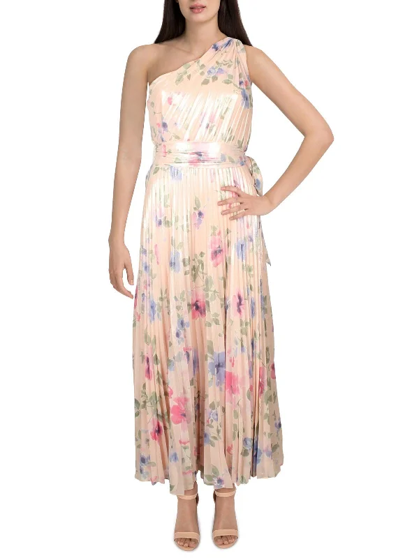 ladies-floral-dress-shift-sage-Akecheta Womens Floral Long Evening Dress