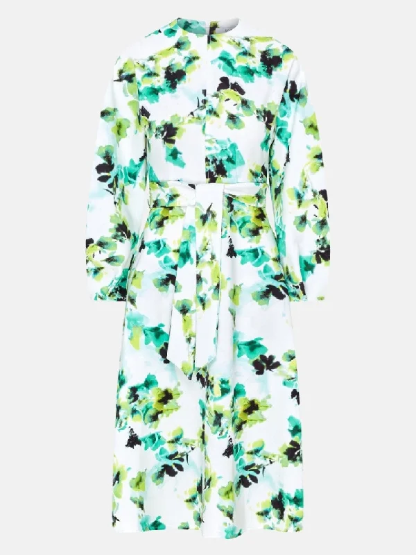 ladies-floral-dress-bright-bud-Maeve Dress Green Floral