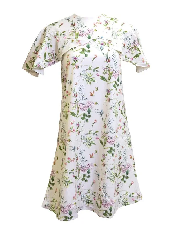 ladies-floral-dress-blue-bloom-Miss Donna Junior Floral Dress